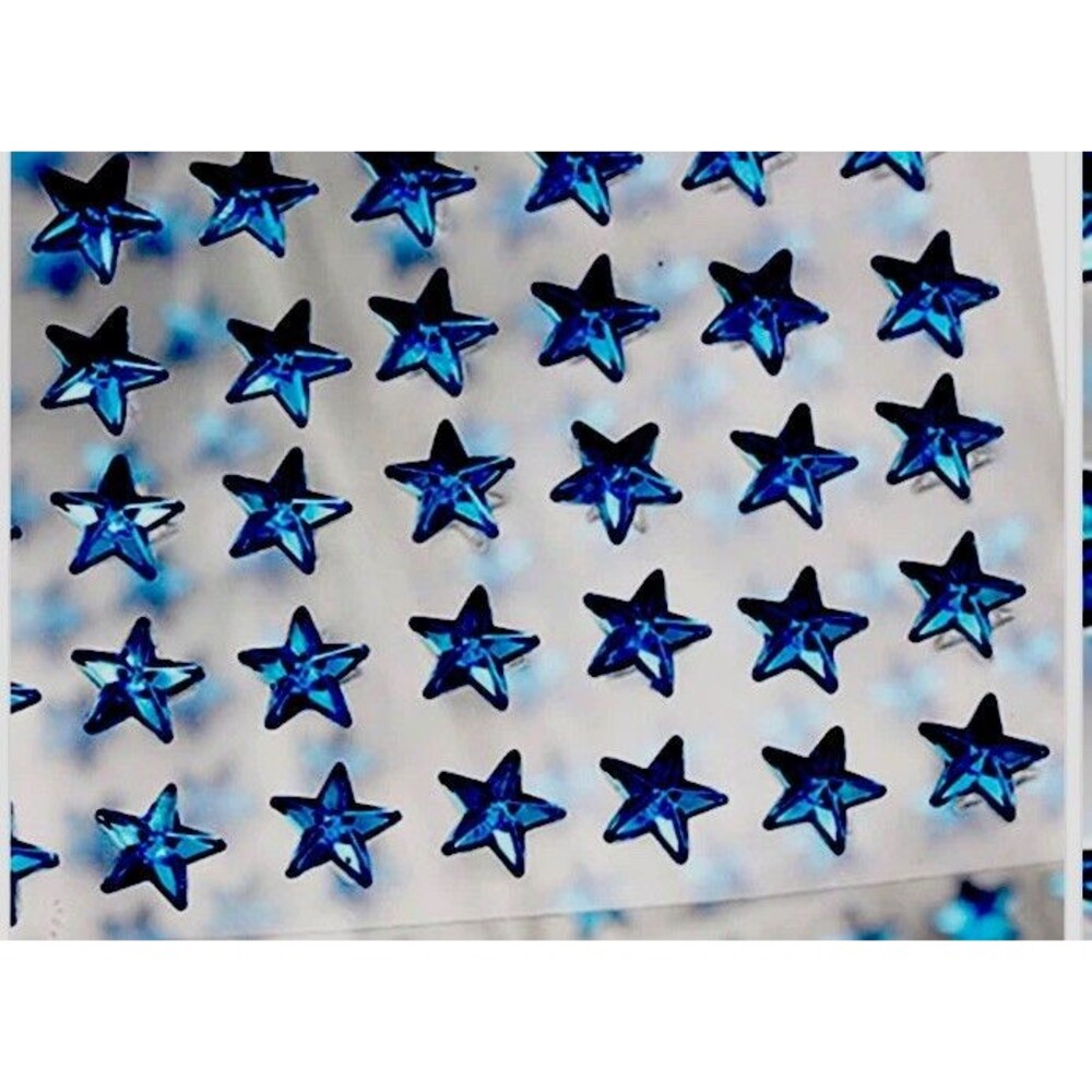 6mm Blue Stick On Star Gems Self Adhesive - 250 Pieces